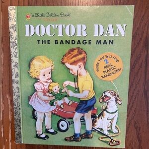 Vintage Doctor Dan The Bandage Man a Little Golden Book Near Mint
